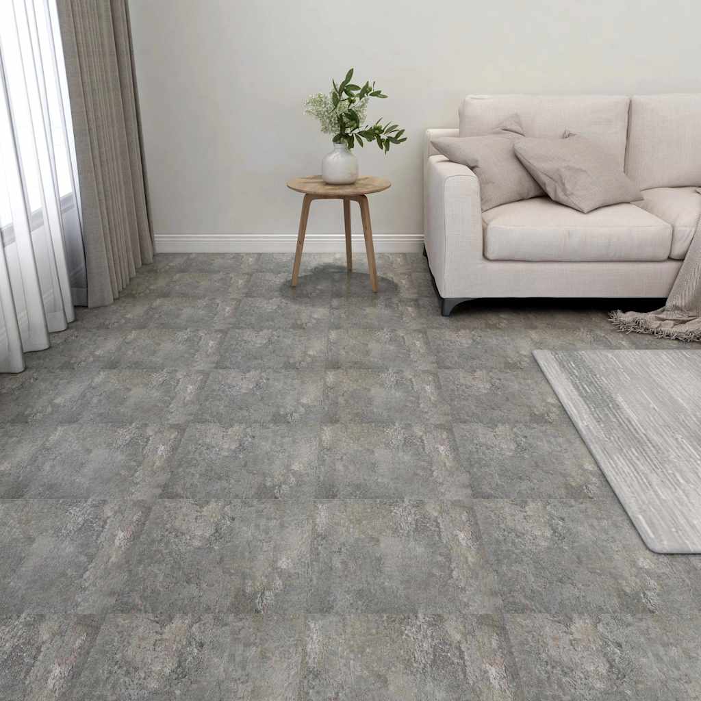 Δάπεδο Αυτοκόλλητο Γκρι 55 τεμ. 5,11 μ² από PVC