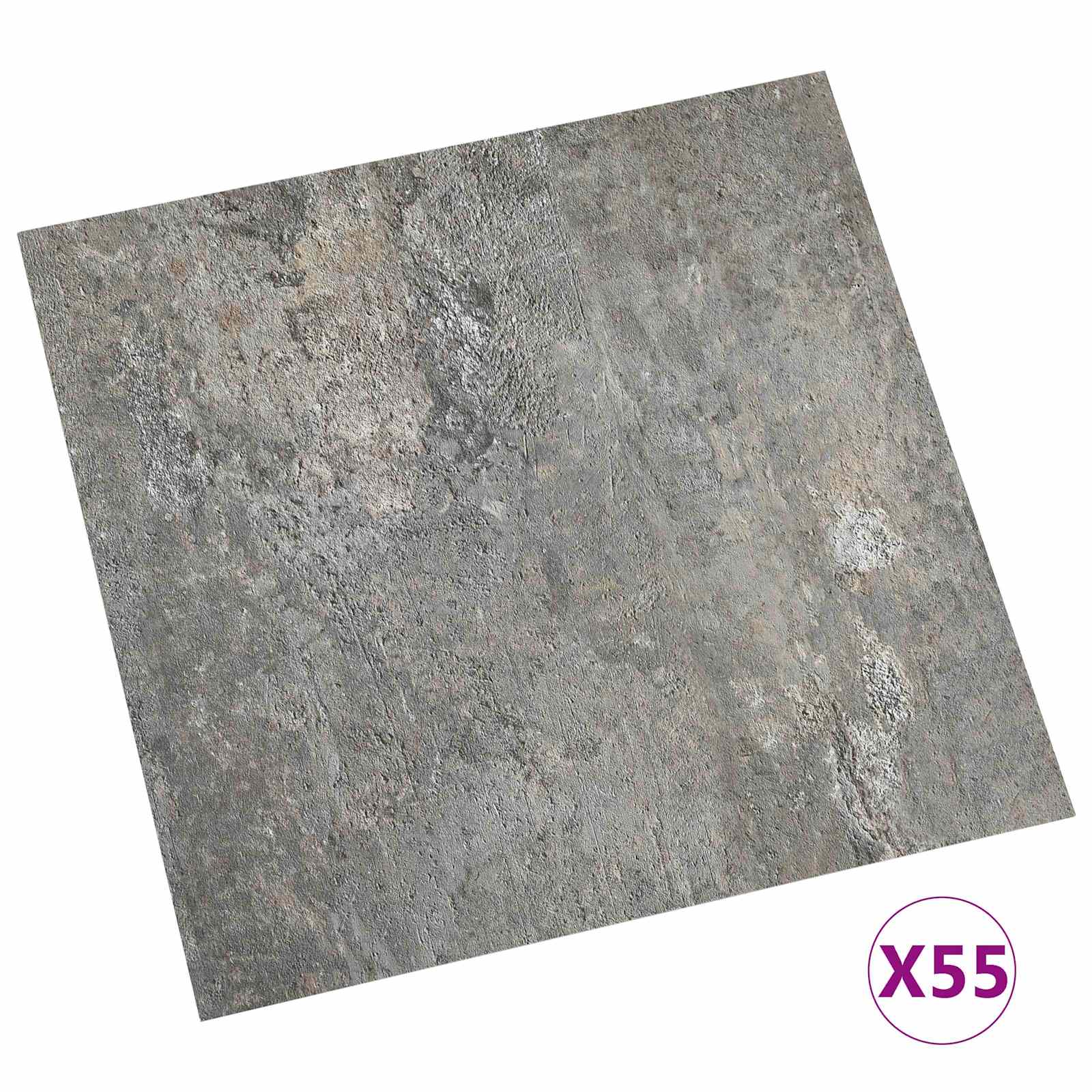 Πλάκες Δαπέδου 55 pcs Γκρι 5,11 τ.μ. PVC - Pakobazaar