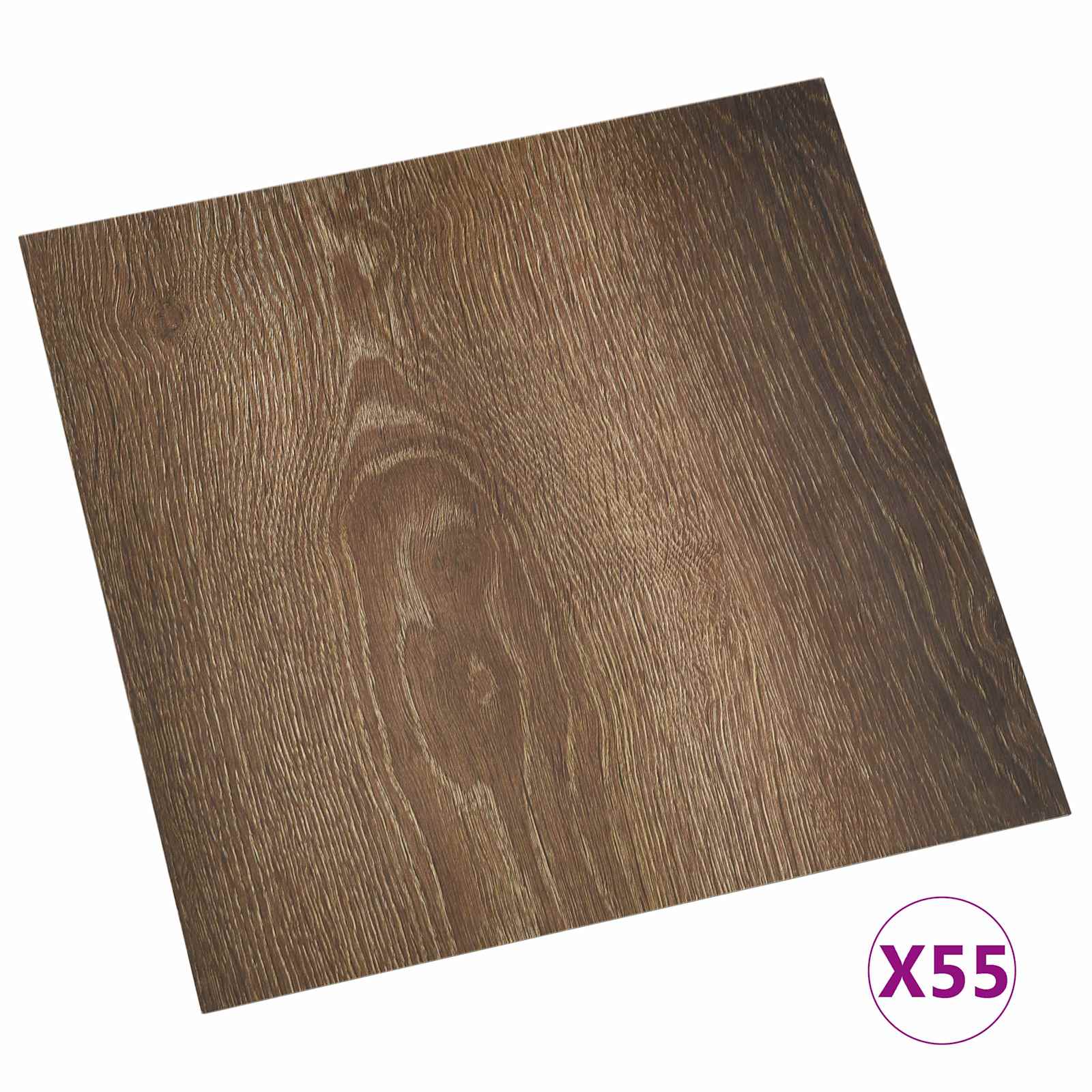 Πλάκες Δαπέδου 55 pcs Καφέ 5,11 τ.μ. PVC - Pakobazaar
