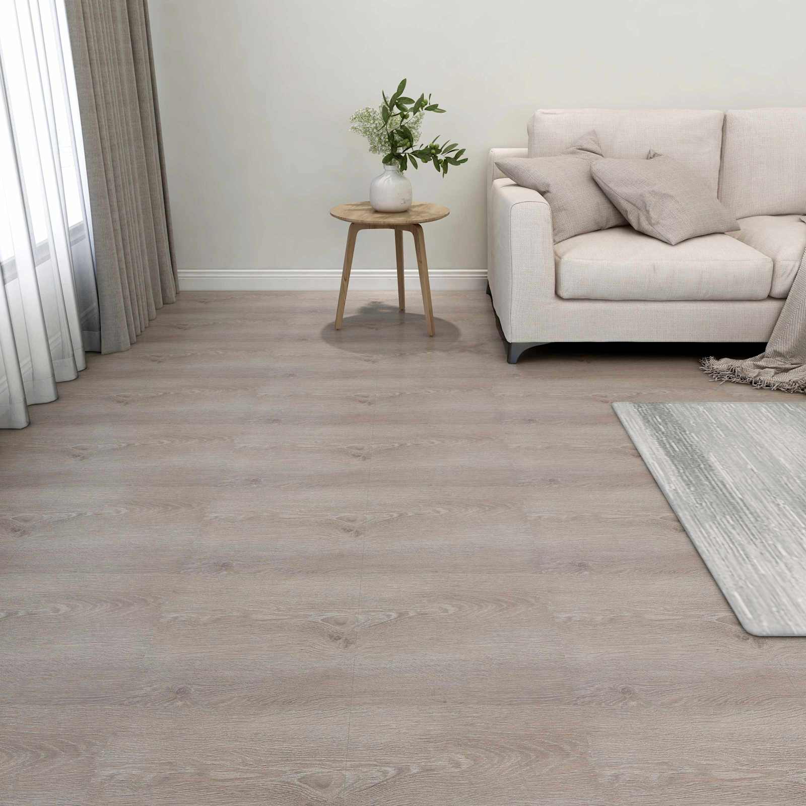 Πλάκες Δαπέδου 55 pcs Taupe 5,11 τ.μ. PVC - Pakobazaar