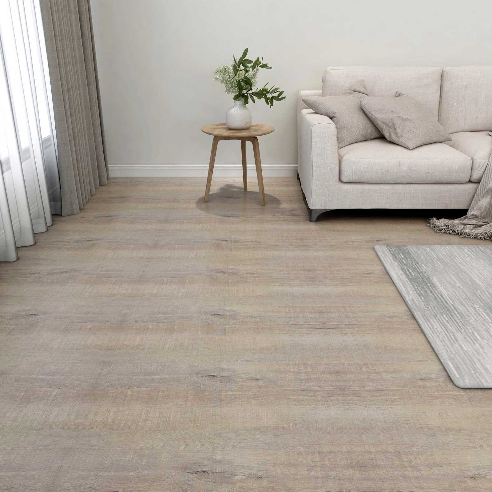 Πλάκες Δαπέδου 55 pcs Taupe 5,11 τ.μ. PVC - Pakobazaar