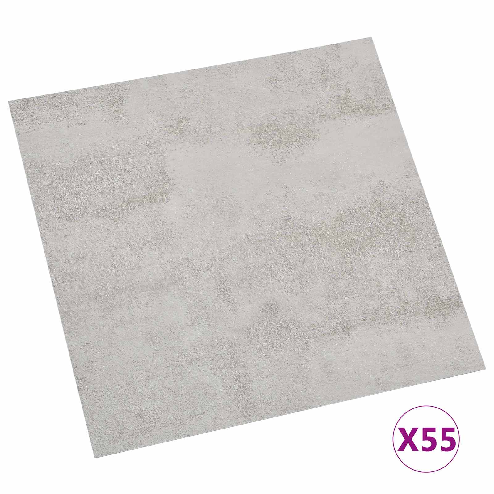 Πλάκες Δαπέδου 55 pcs Ανοιχτό γκρι 5,11 τ.μ. PVC - Pakobazaar