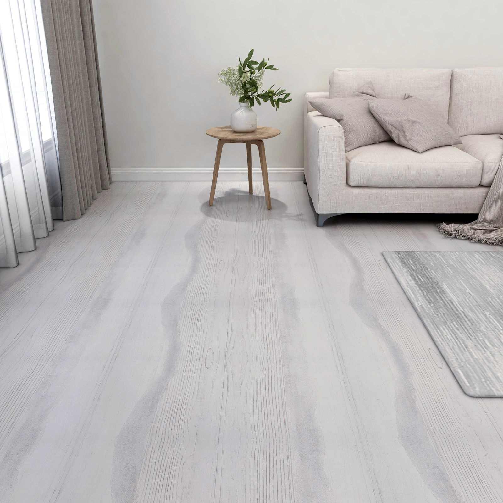 Πλάκες Δαπέδου 55 pcs Ανοιχτό γκρι 5,11 τ.μ. PVC - Pakobazaar