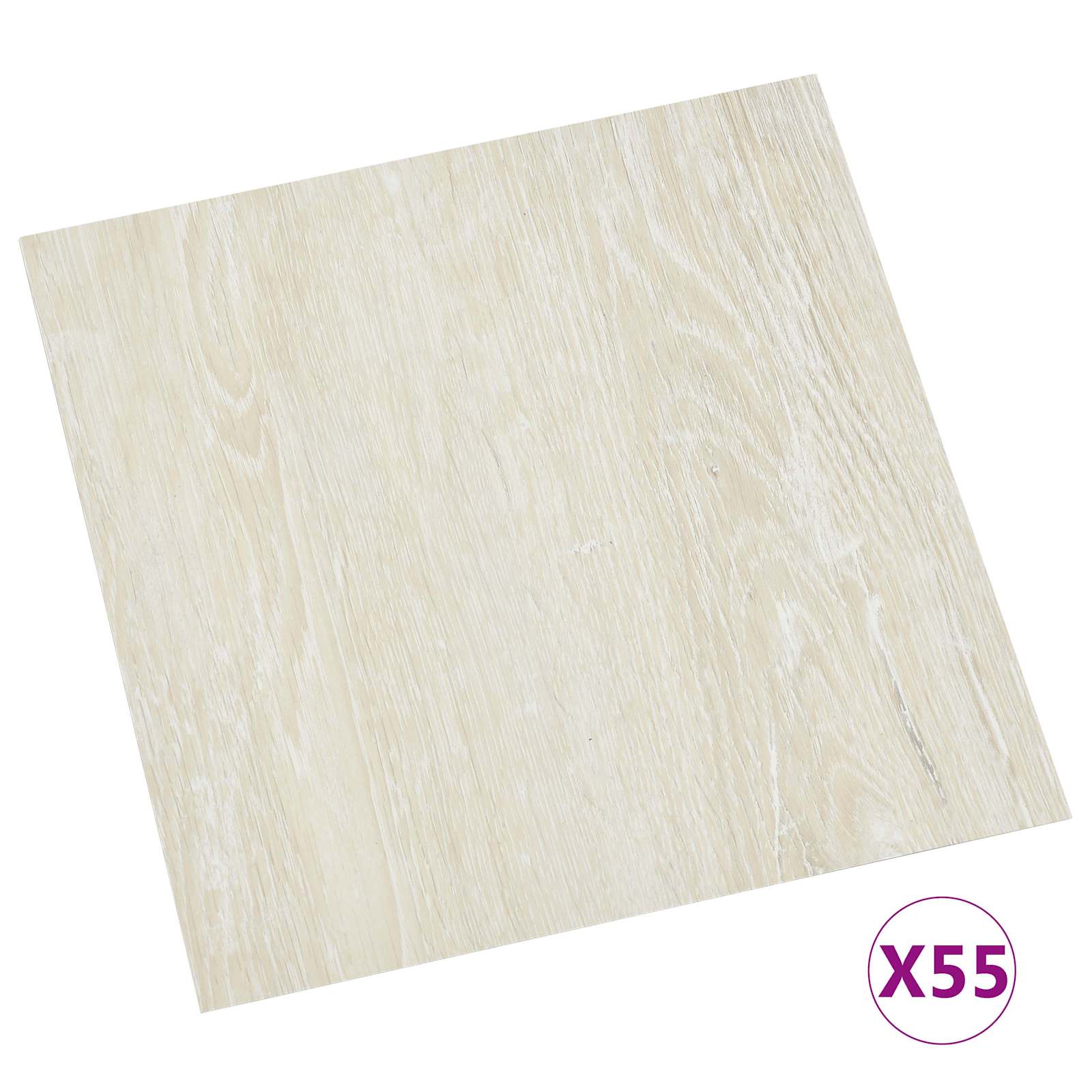Πλάκες Δαπέδου 55 pcs Κρεμ 5,11 τ.μ. PVC - Pakobazaar