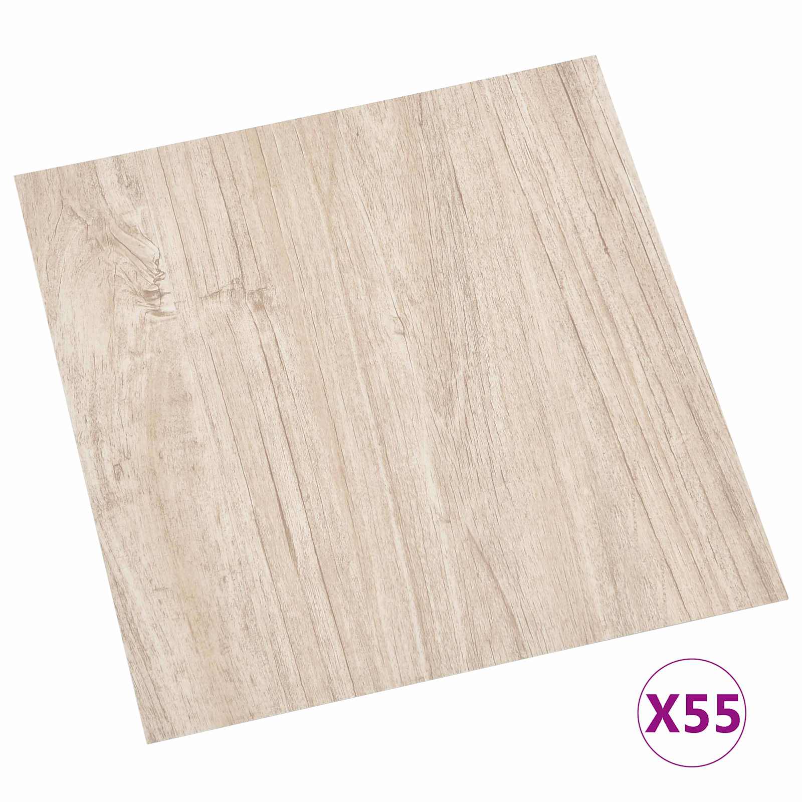 Πλάκες Δαπέδου 55 pcs Ανοιχτό καφέ 5,11 m² PVC - Pakobazaar