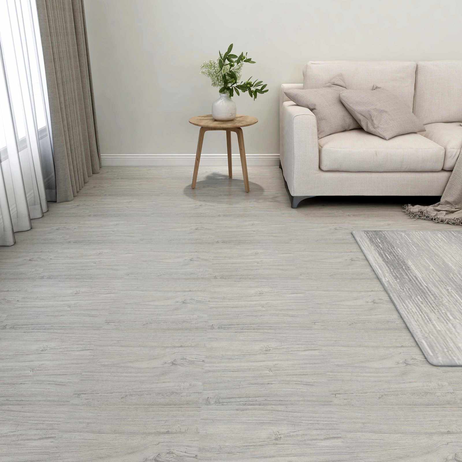 Πλάκες Δαπέδου 55 pcs Ανοιχτό γκρι 5,11 τ.μ. PVC - Pakobazaar