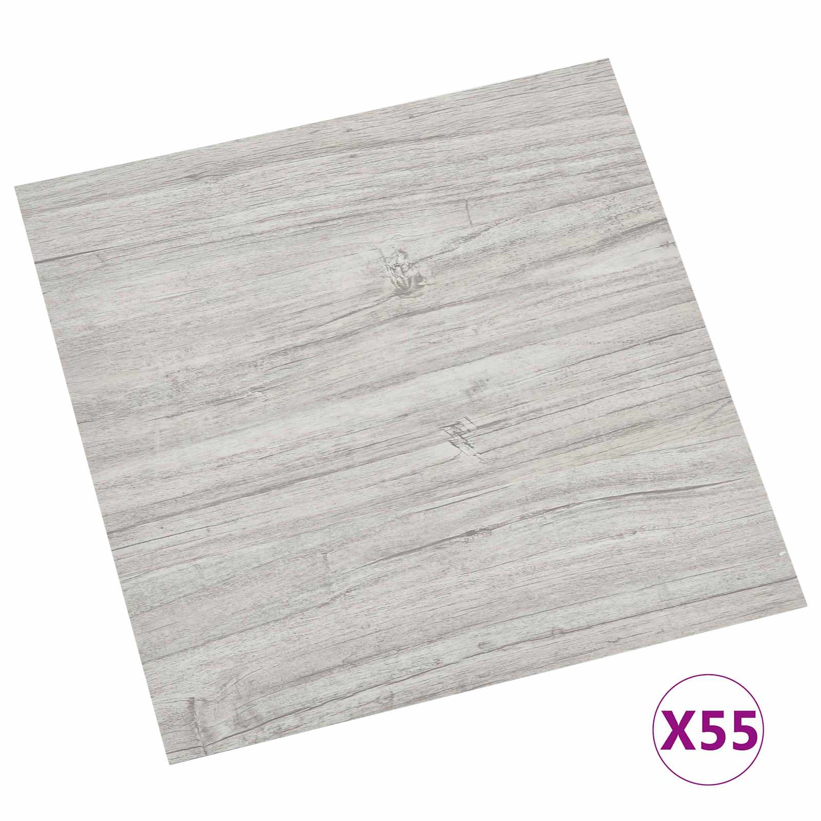 Πλάκες Δαπέδου 55 pcs Ανοιχτό γκρι 5,11 τ.μ. PVC - Pakobazaar