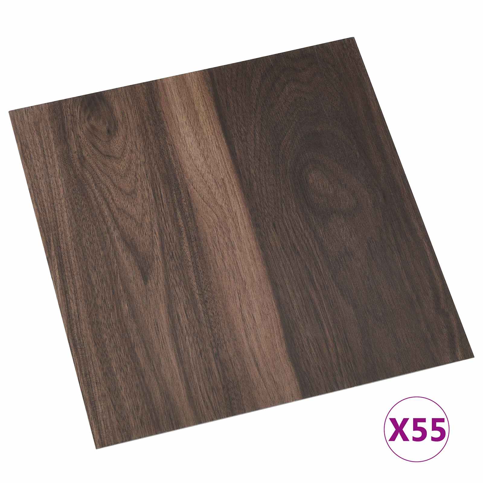 Πλάκες Δαπέδου 55 pcs Σκούρο Καφέ 5,11 m² PVC - Pakobazaar