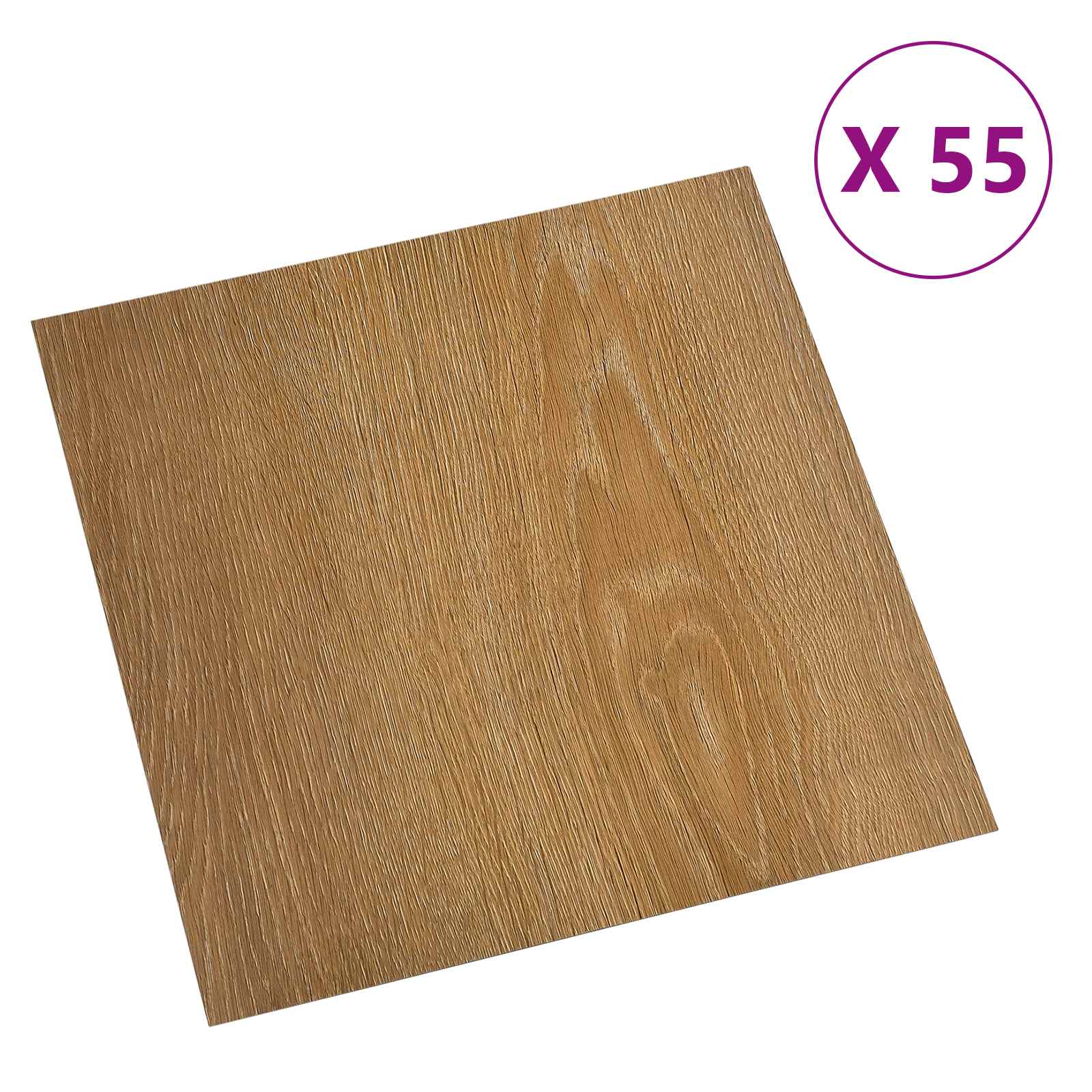 Πλάκες Δαπέδου 55 pcs Καφέ 5,11 τ.μ. PVC - Pakobazaar
