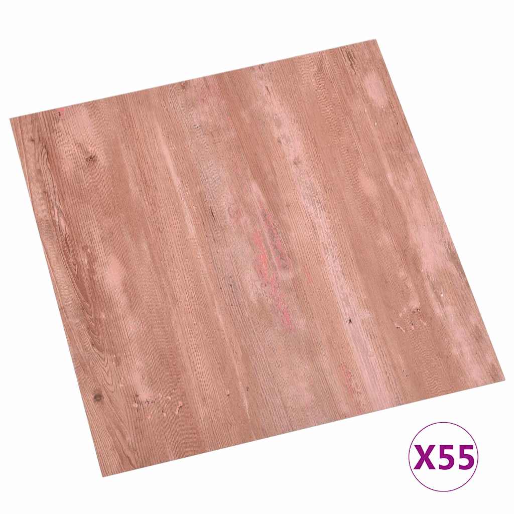 Δάπεδο Αυτοκόλλητο Κόκκινο 55 τεμ. 5,11 μ² από PVC - Pakobazaar