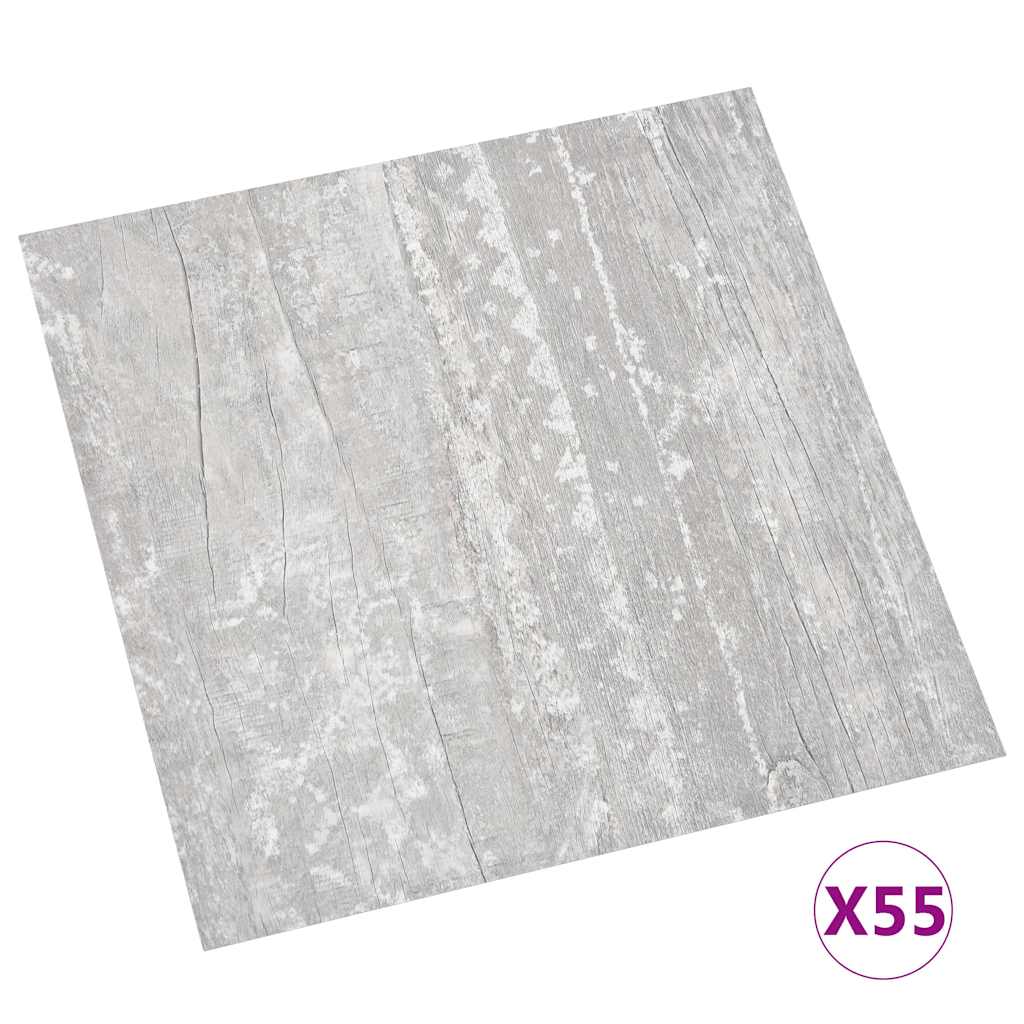 Δάπεδο Αυτοκόλλητο Γκρι 55 τεμ. 5,11 μ² από PVC - Pakobazaar