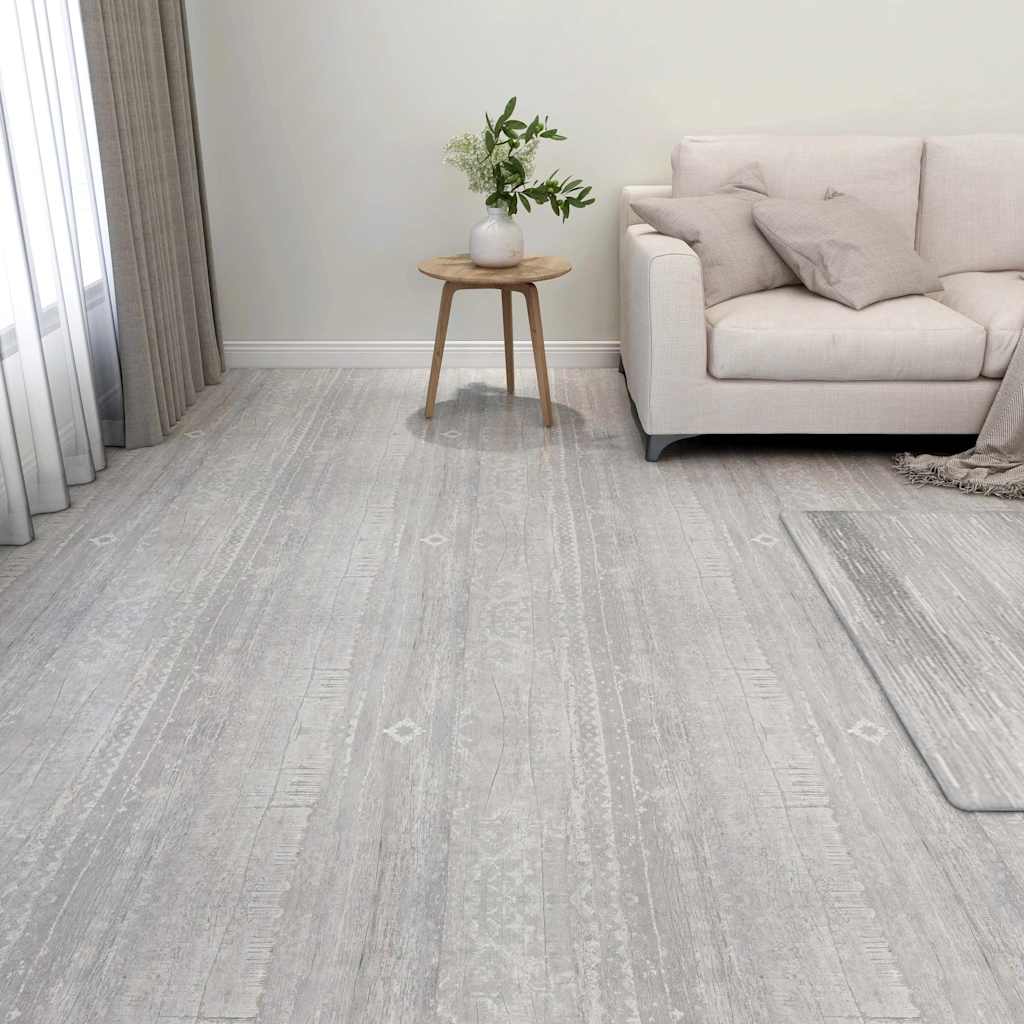 Δάπεδο Αυτοκόλλητο Γκρι 55 τεμ. 5,11 μ² από PVC - Pakobazaar