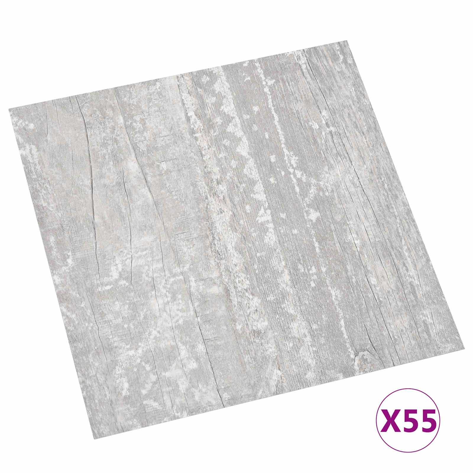 Πλάκες Δαπέδου 55 pcs Γκρι 5,11 τ.μ. PVC - Pakobazaar
