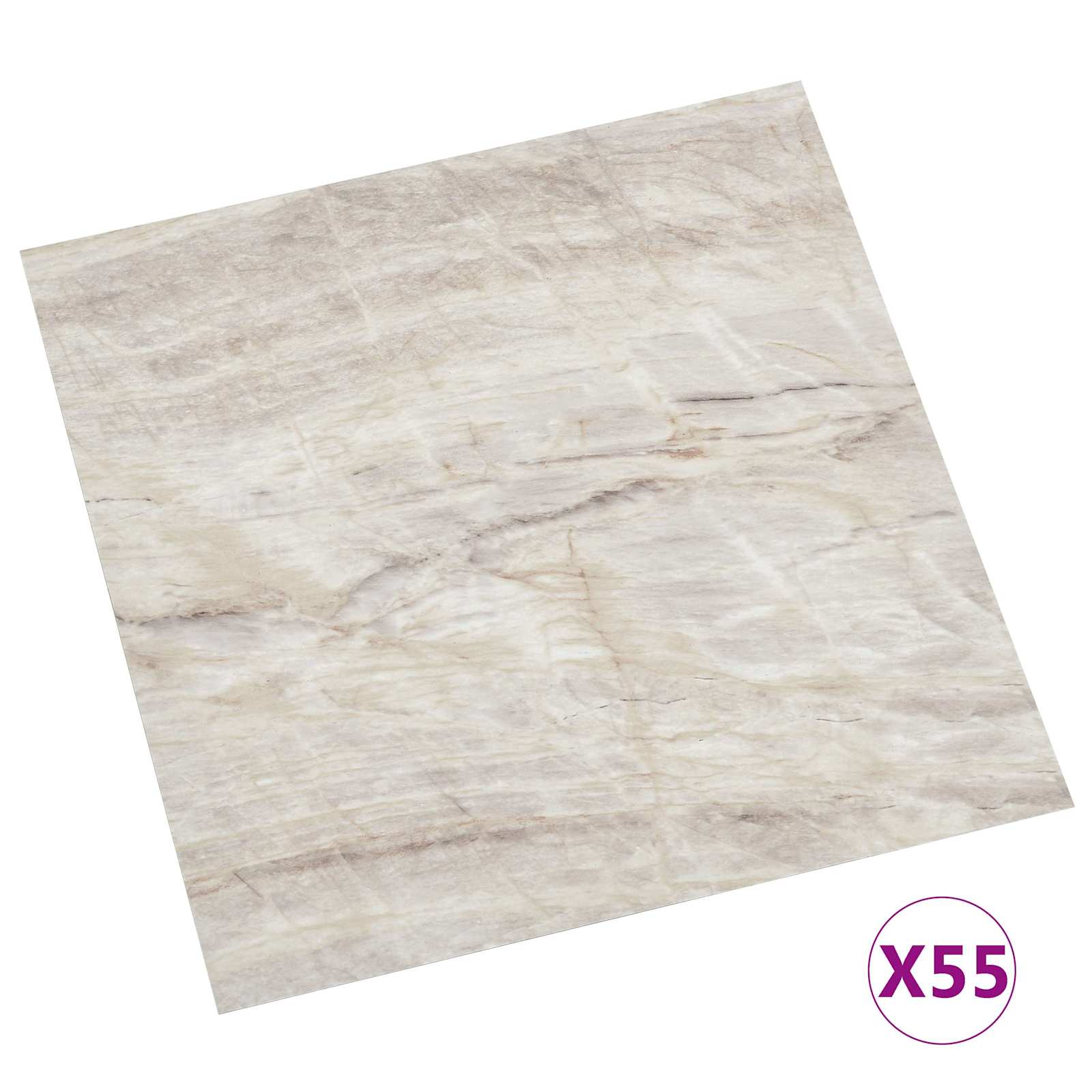 Πλάκες Δαπέδου 55 pcs Μπεζ 5,11 τ.μ. PVC - Pakobazaar