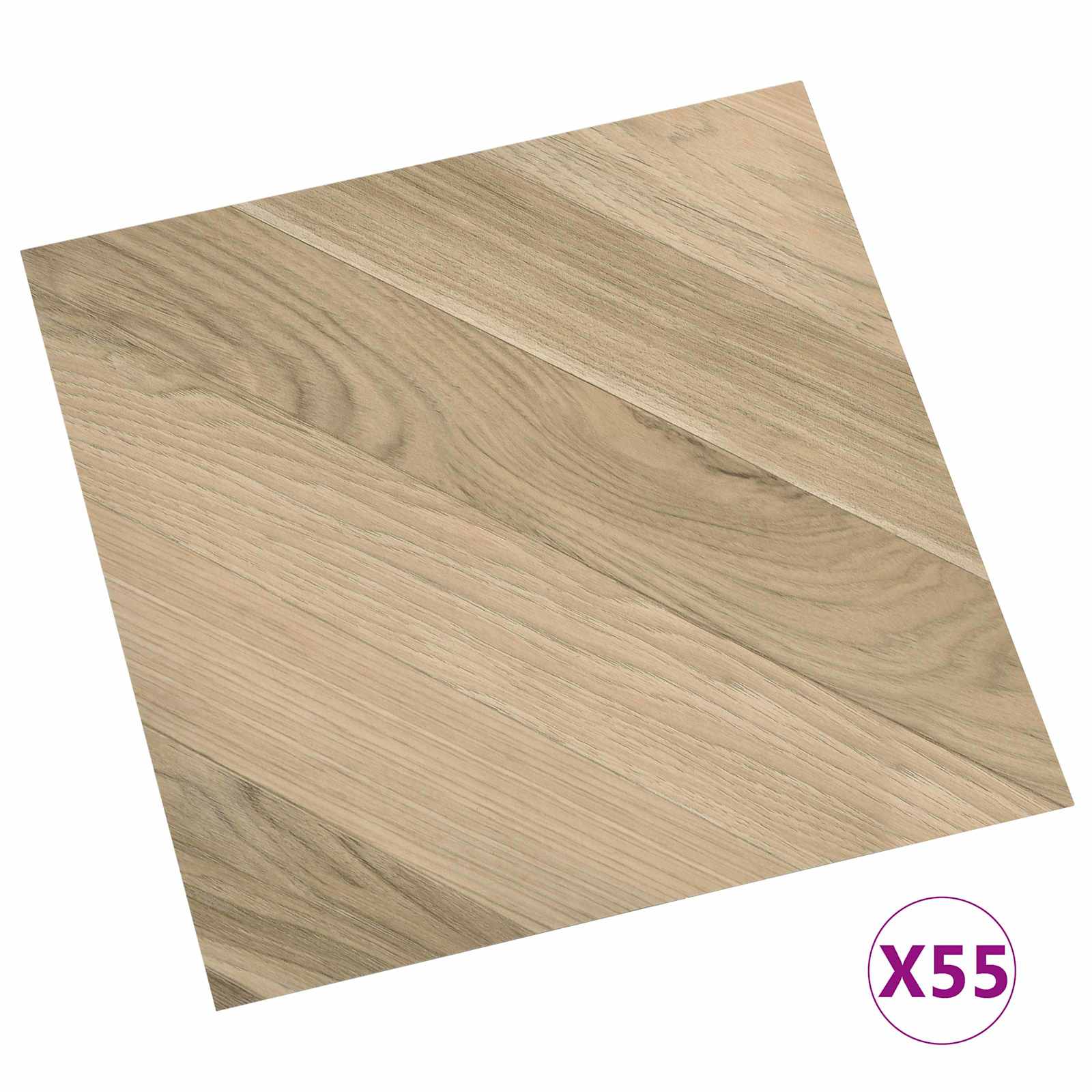 Πλάκες Δαπέδου 55 pcs Καφέ 5,11 τ.μ. PVC - Pakobazaar