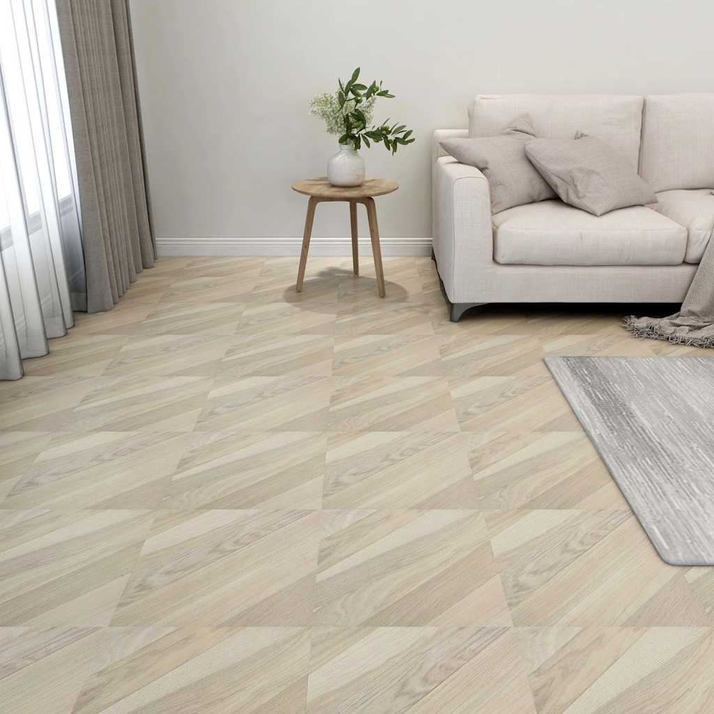 Δάπεδο Αυτοκόλλητο Ριγέ Μπεζ 55 τεμ. 5,11 μ² από PVC