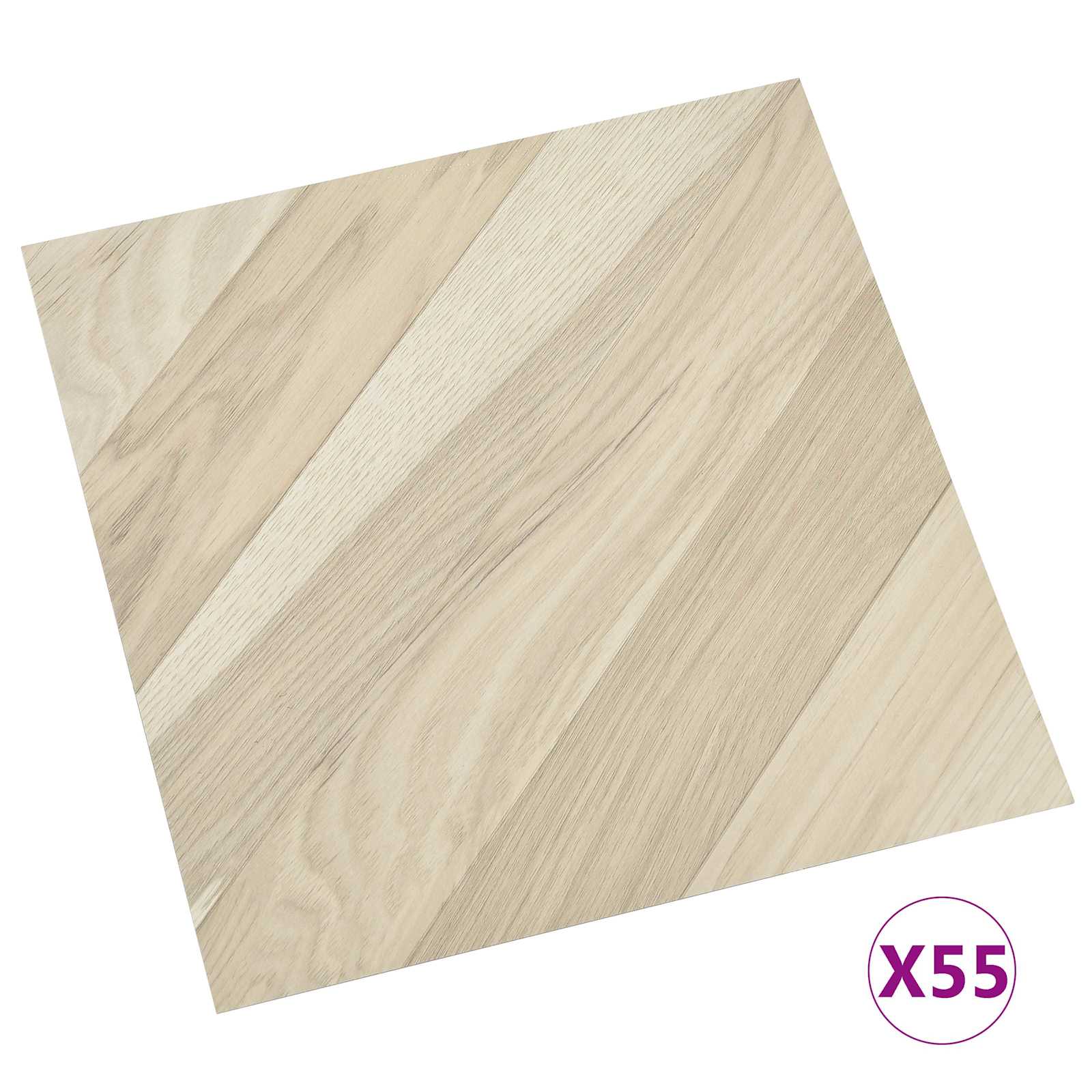 Πλάκες Δαπέδου 55 pcs Μπεζ 5,11 τ.μ. PVC - Pakobazaar