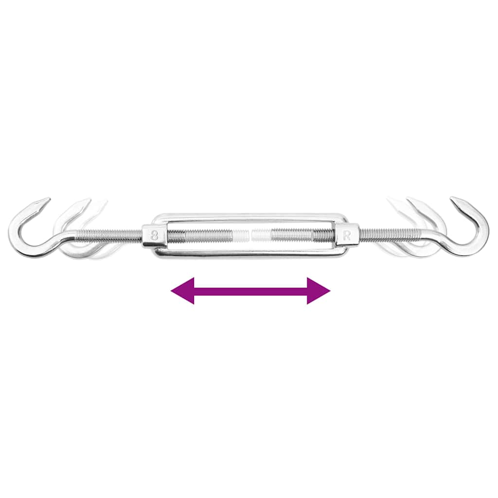Σετ Τοποθέτησης Πανιού Σκίασης 9 Τεμαχίων από Ανοξείδωτο Ατσάλι - PAKOBAZAAR