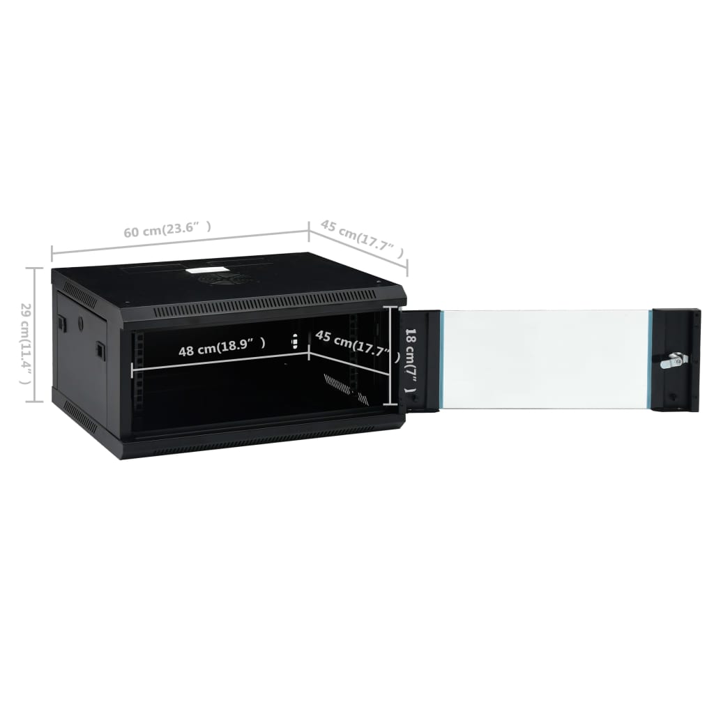 Καμπίνα Δικτύου Επιτοίχια 4U 19'' IP20 600 x 450 x 285 χιλ. - PAKOBAZAAR