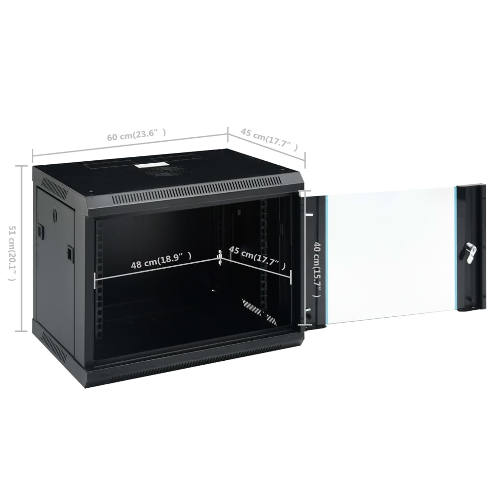 Καμπίνα Δικτύου Επιτοίχια 9U 19'' IP20 600x450x510 χιλ. - PAKOBAZAAR