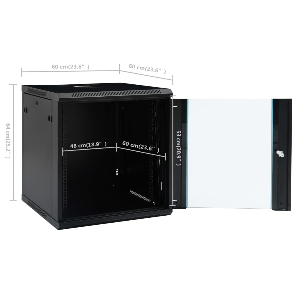 Καμπίνα Δικτύου Επιτοίχια 12U 19'' IP20 600 x 600 x 640 χιλ. - PAKOBAZAAR
