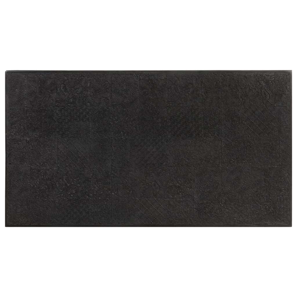 Τραπεζάκι Σαλονιού Σκαλιστό Μαύρο 110x60x34 εκ. Ξύλο Μάνγκο