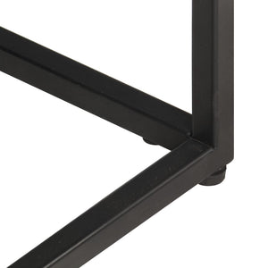 Τραπεζάκι Σαλονιού Σκαλιστό Μαύρο 110x60x34 εκ. Ξύλο Μάνγκο