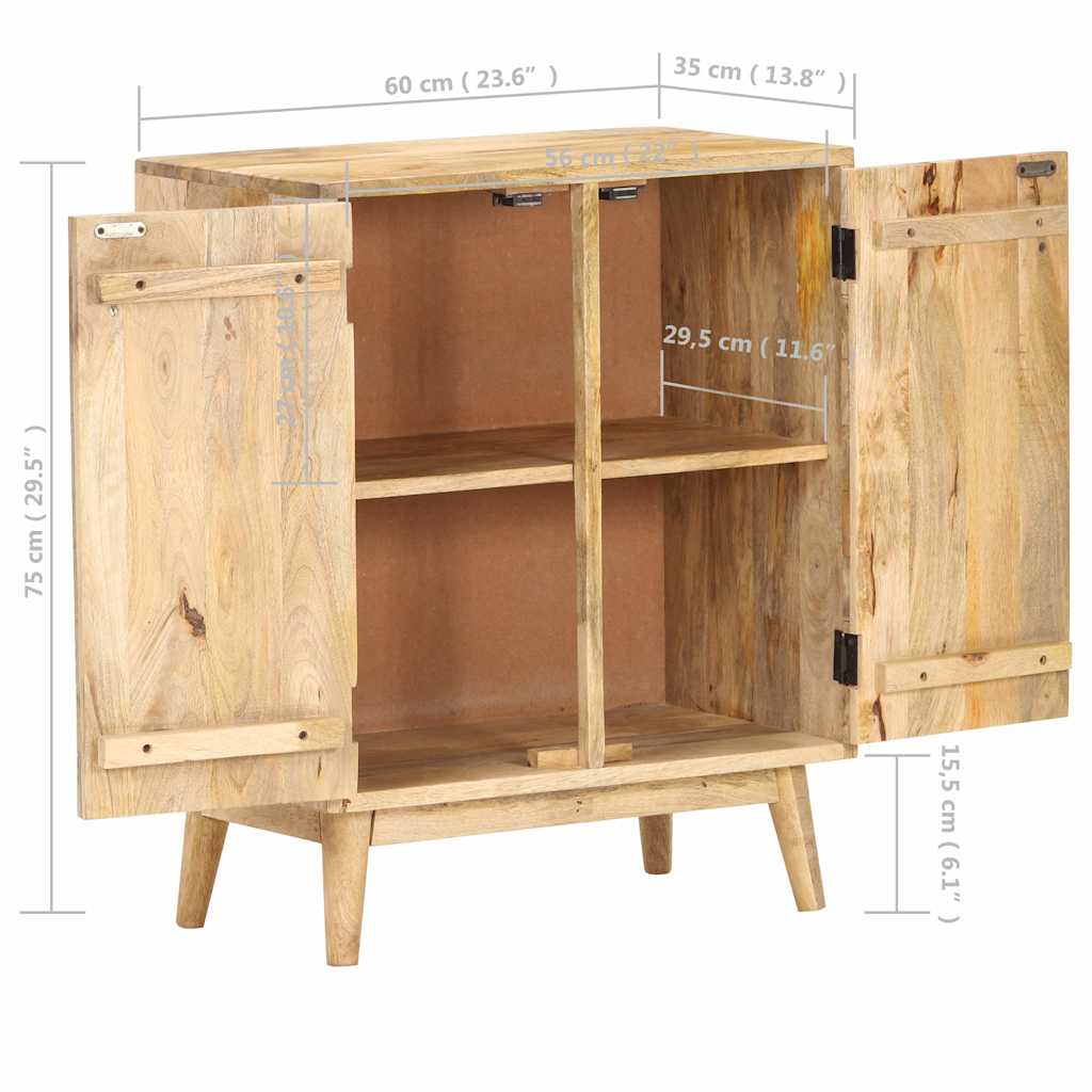 Ντουλάπι 60 x 35 x 75 εκ. από Μασίφ Ξύλο Μάνγκο