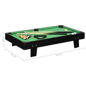 Μπιλιάρδο Επιτραπέζιο Μαύρο / Πράσινο 92 x 52 x 19 εκ. - Pakobazaar