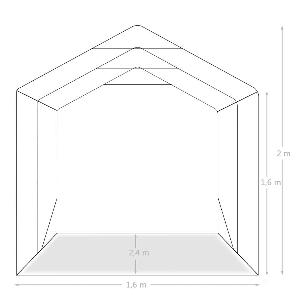 Κιόσκι Γκαράζ Πράσινο 1,6 x 2,4 μ. από PVC - PAKOBAZAAR