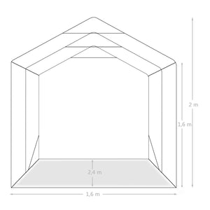 Κιόσκι Γκαράζ Πράσινο 1,6 x 2,4 μ. από PVC - PAKOBAZAAR