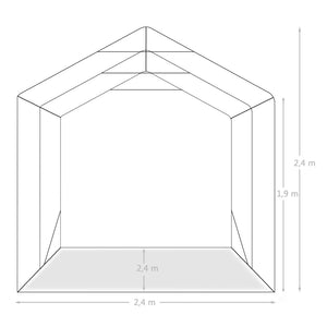Κιόσκι Γκαράζ Πράσινο 2,4 x 2,4 μ. από PVC - PAKOBAZAAR