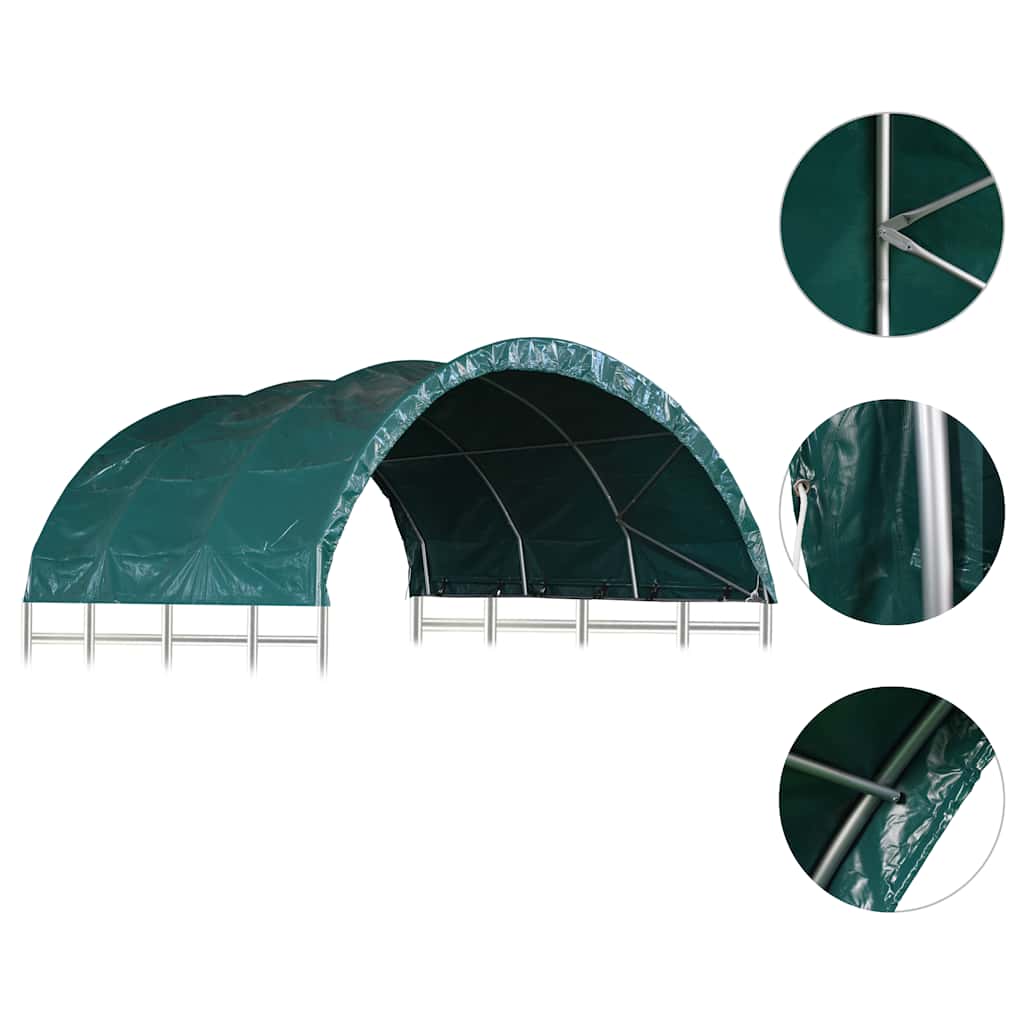 Τέντα Κτηνοτροφίας Πράσινη 3,7 x 3,7 μ. από PVC - PAKOBAZAAR
