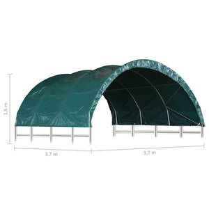 Τέντα Κτηνοτροφίας Πράσινη 3,7 x 3,7 μ. από PVC - PAKOBAZAAR