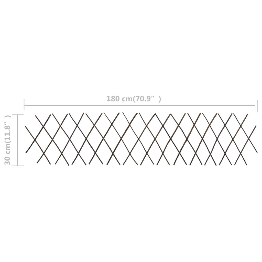 Καφασωτό Φράχτης 5 τεμ. 180 x 30 εκ. από Ιτιά - Pakobazaar