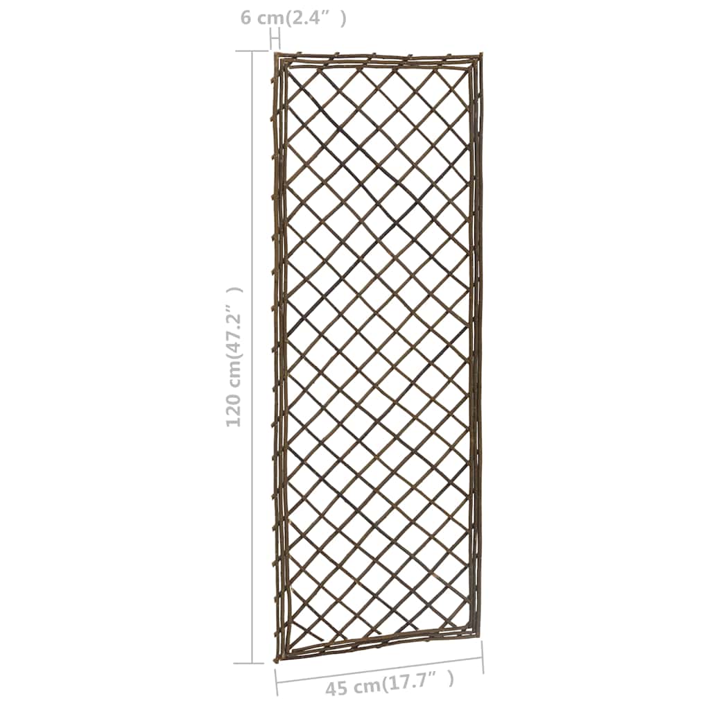 Καφασωτά Κήπου 6 τεμ. 45 x 120 εκ. από Ξύλο Ιτιάς - Pakobazaar