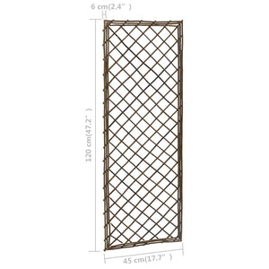 Καφασωτά Κήπου 6 τεμ. 45 x 120 εκ. από Ξύλο Ιτιάς - Pakobazaar
