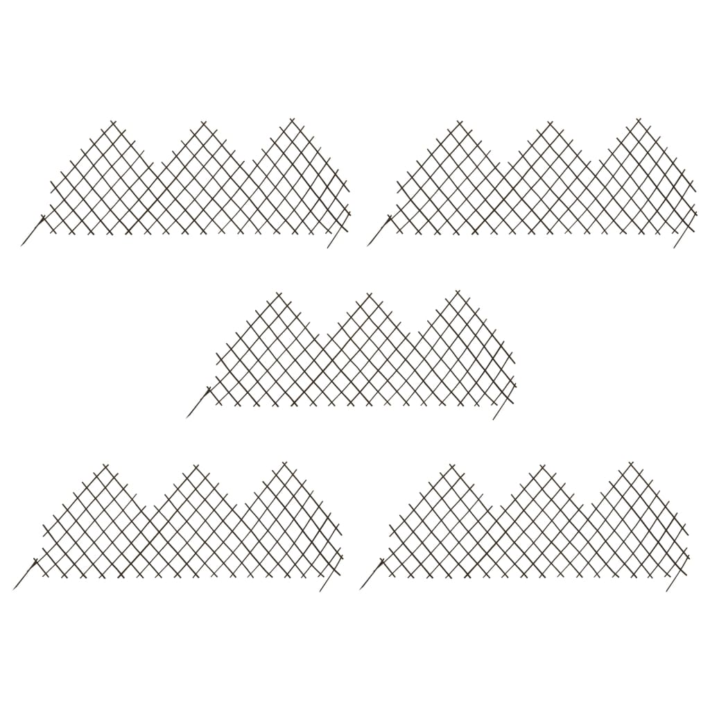 Καφασωτό Φράχτης 5 τεμ. 170 x 75 εκ. από Ιτιά - PAKOBAZAAR