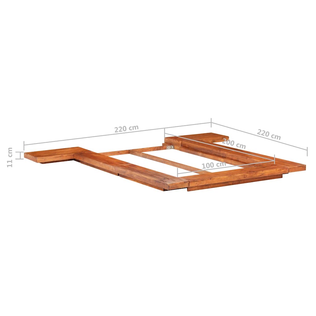 Πλαίσιο Κρεβατιού Futon Ιαπωνικό 100x200 εκ. Μασίφ Ξύλο Ακακίας