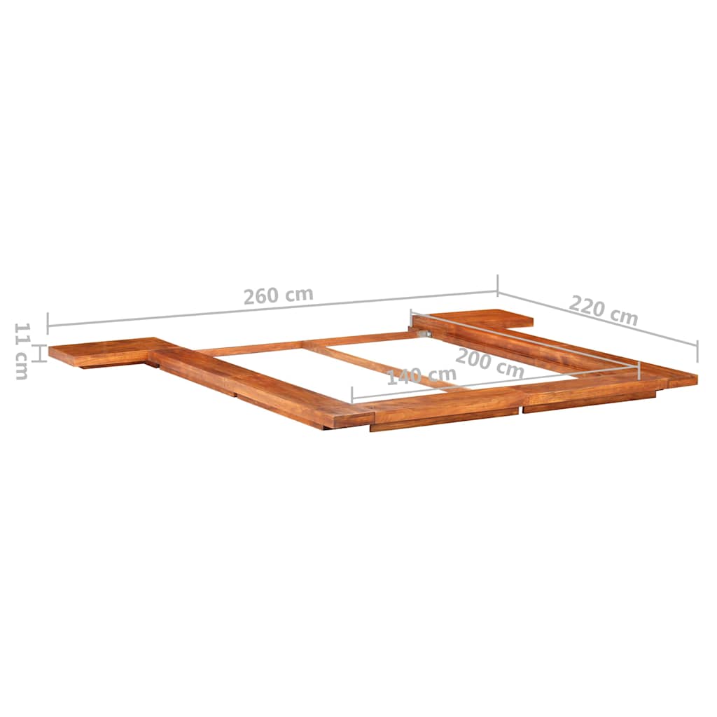 Πλαίσιο Κρεβατιού Futon Ιαπωνικό 140x200 εκ. Μασίφ Ξύλο Ακακίας