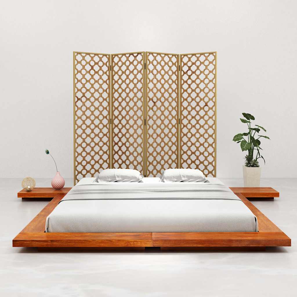 Πλαίσιο Κρεβατιού Futon Ιαπωνικό 140x200 εκ. Μασίφ Ξύλο Ακακίας