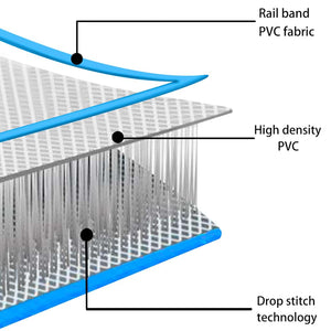 Στρώμα Ενόργανης Φουσκωτό Μπλε 500 x 100 x 20 εκ. PVC με Τρόμπα