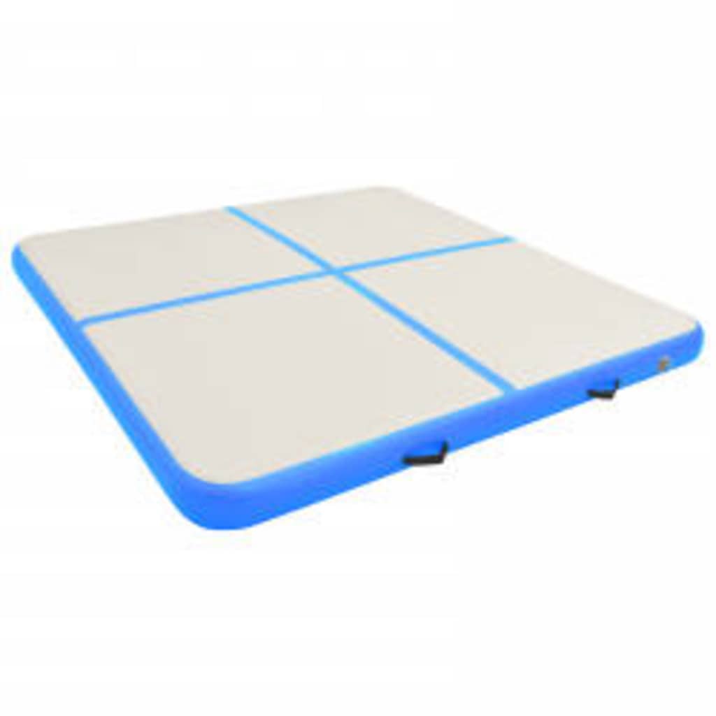 Στρώμα Ενόργανης Φουσκωτό Μπλε 200 x 200 x 15 εκ. PVC με Τρόμπα