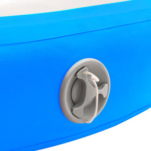 Στρώμα Γυμναστικής Φουσκωτό Μπλε 100x100x10 εκ. PVC με Τρόμπα