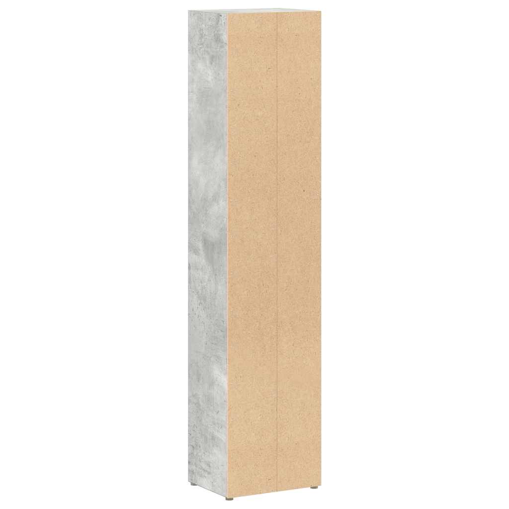 Έπιπλα CD 2 τεμ. Γκρι Σκυροδέματος 21x16x93,5 εκ. Μοριοσανίδα