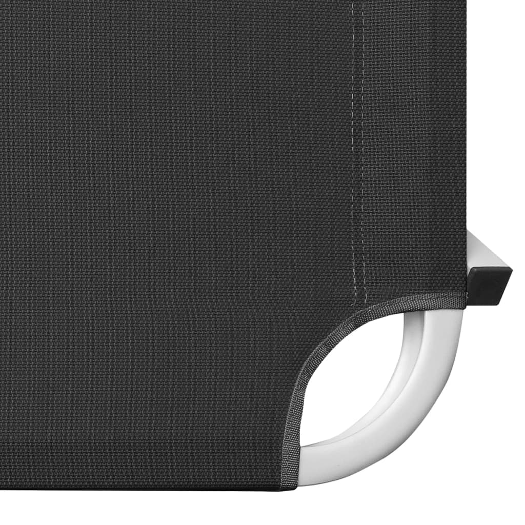 Ξαπλώστρα Μαύρη από Αλουμίνιο και Textilene - PAKOBAZAAR