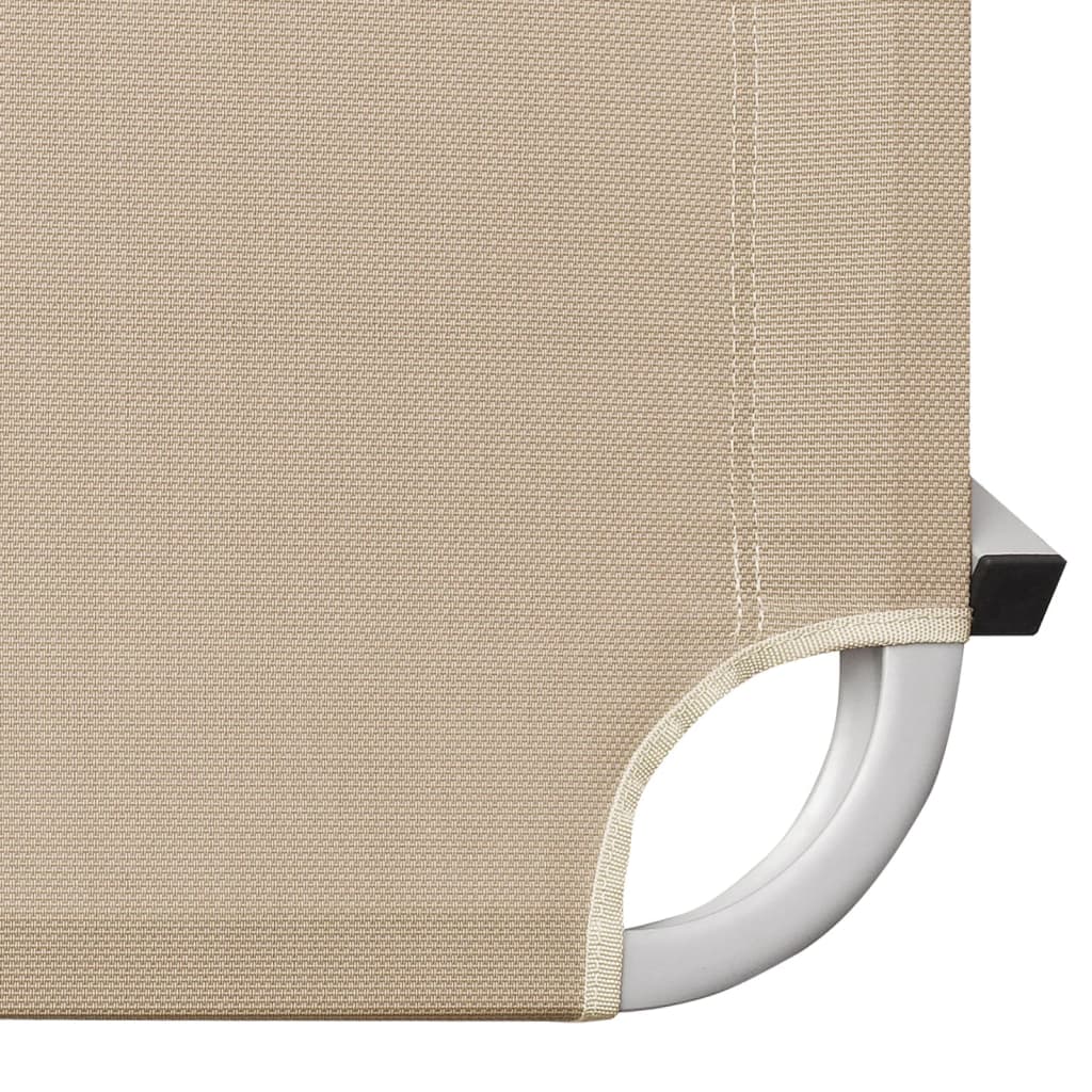 Ξαπλώστρα Κρεμ από Αλουμίνιο και Textilene - Pakobazaar