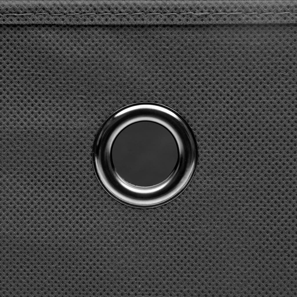 Κουτιά Αποθήκευσης με Καπάκια 4 τεμ. Γκρι 28 x 28 x 28 εκ.