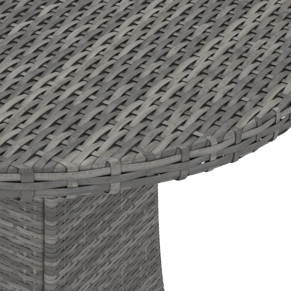 Τραπέζι Κήπου Γκρι 70 x 70 x 73 εκ. από Συνθετικό Ρατάν