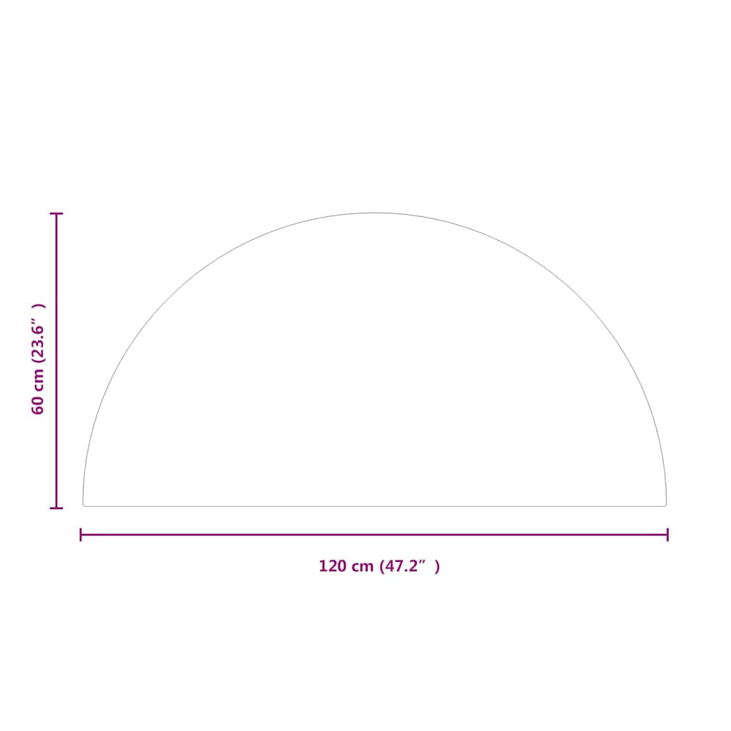 Πλάκα Τζακιού Γυάλινη Ημικυκλική 1200x600 χιλ.